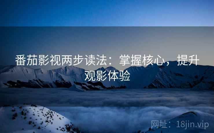 番茄影视两步读法：掌握核心，提升观影体验